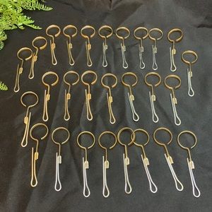 Set of 27 vintage CONSO EVERGOLD curtain end pins